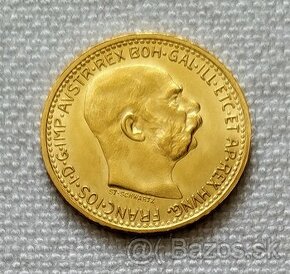 Zlatá investičná minca 10 koruna FJI 1912 bz