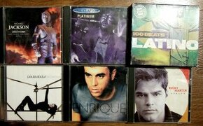 CD a MC  M. Jackson, Clapton, Latino, Senzus,....VHS