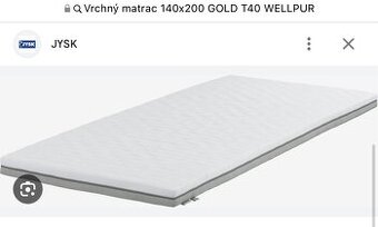 Vrchný matrac 140x200 GOLD T40 WELLPUR