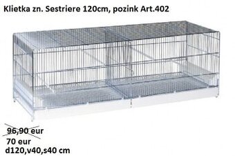 Klietka zn. Sestriere 120cm, pozink Art.402