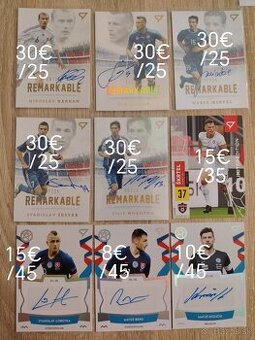 Podpísané a limitované karty slovenských reprezentantov