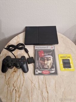 PlayStation 2 Slim herná konzola čierna + hra