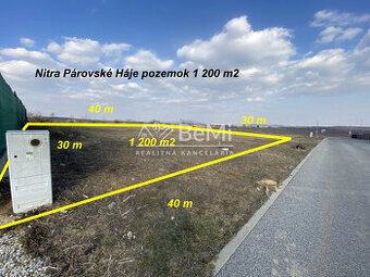 Pozemok Párovské Háje 1 200 m2 ,všetky IS ID 597-14-MIG