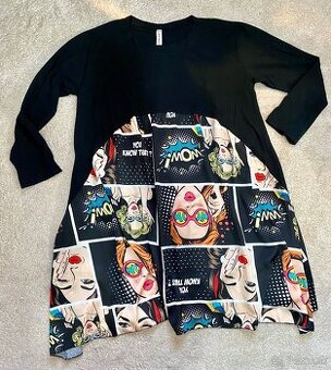 Blúzka s potlačou komiksu z Talianska