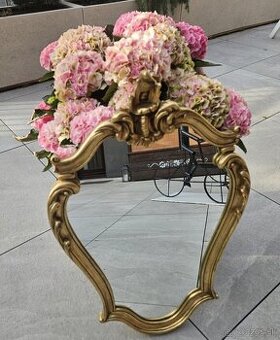 Starožitné zrkadlo pozlátené pravým zlatom