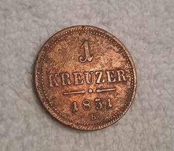 1 kreuzer 1851 B