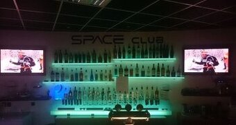 RGB svietiace polica na predaj, disco bar, club