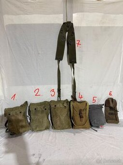 Vojenské tasky, tasky na plynove masky, puzdro na zasobnik