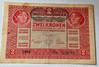 ZWEI KRONEN 1917 UNGARISCHE BANK