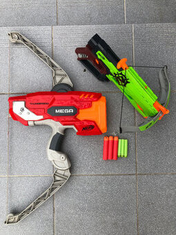 Predám Nerf Mega Thunderbow a Zombie Strike Crossbow