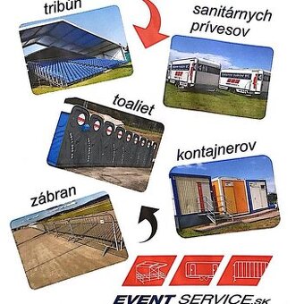mobilné WC oplotenie zabrany tribúny umyvadla