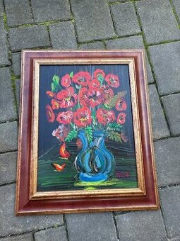 Predam obraz kvety vo vaze