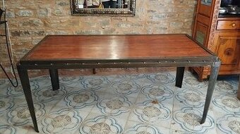 - 50% Jedálenský stôl z masívneho tíkového dreva z Indonézie - 1