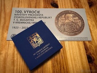 Strieborná medaila 100. výročie návštevy T.G. Masaryka