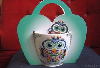 hrnček  Etno sovička