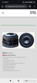 8" subwoofer Steg SQ8-2 s bednou