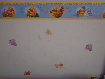 Tapeta s detským vzorom plus bordúra Macko Pooh