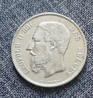 Belgicko strieborná minca