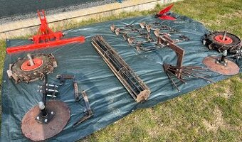 Prídavné náradie a nosný rám za japonský malotraktor