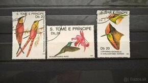 Poštové známky č.186 - Sv. Tomáš a princíp - vtáctvo komplet