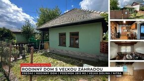 Rodinný dom s pozemkom až 2813 m2, Veľká Dolina, Nitra