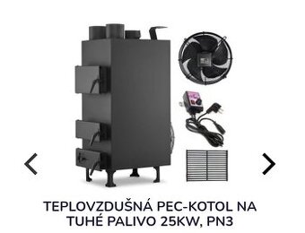 Predám v teplozdušna pec na drevo
