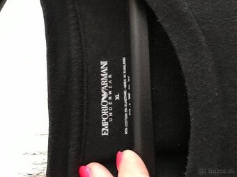EMPORIO ARMANI originál black pánske tricko XL