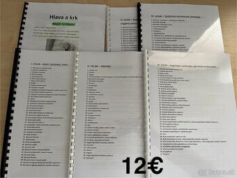 Skriptá na skúšky na LFUK v Bratislave