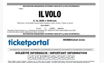 Vstupenky IL VOLO