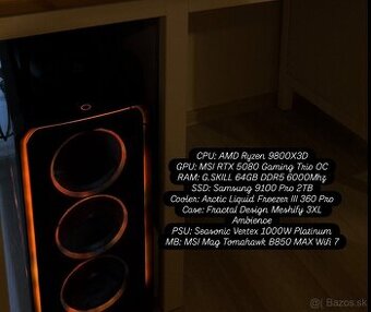 Herny PC (9800X3D, RTX5080, 64GB, 2TB)