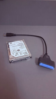 Predám 1TB HDD 2,5" HGST + SATA–USB adaptér