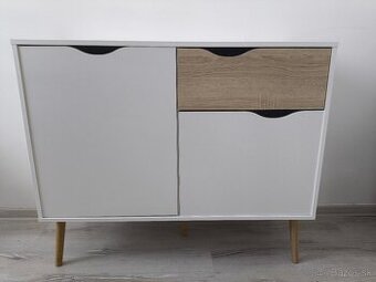 Komoda biela/dub