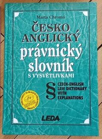Česko anglický právnický slovník s vysvetlivkami