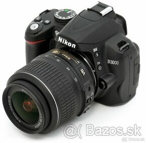 NIKON D3000 + OBJEKTÍV NABÍJAČKA BRASNA TOP STAV