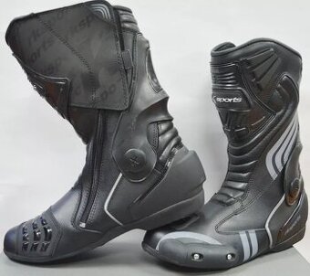 Moto Kožené Čižmy Sports Black