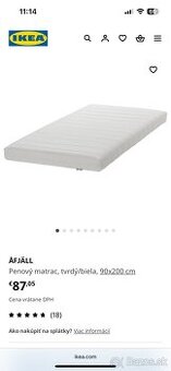 Matrac IKEA Ajfall 90x200 2ks