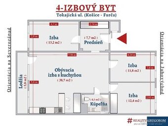 4-izb. „pražský“ byt, Tokajícka ul., 92 m2, 6-m LO, upravený