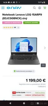 Herný notebook Lenovo loq