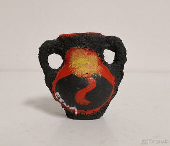 Keramická váza z lávového kameňa 70 roky Etna diz