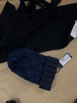 čapka so šálom Gas modrá teplá