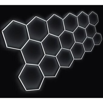 💡 LED HEXAGONOVÉ SVETLO 6500 K – 504 x 238 cm