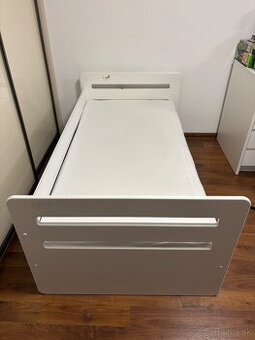 Detká posteľ s úložným priestorom + kvalitny matrac 2x