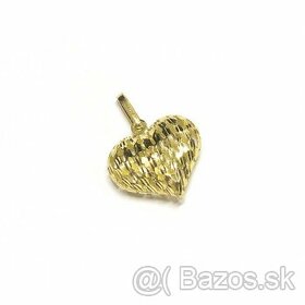 Zlatý přívěsek ve tvaru srdce ze žlutého zlata - NOVÉ