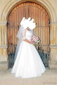 Krásne svadobné šaty veľkosti 42 - 44