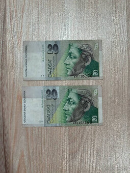 Slovenské bankovky 20 SK