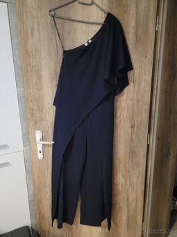 Elegantný tmavomodrý overal