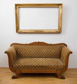 Starožitný pozlátený rám na obraz - Biedermeier, 145 × 90 cm - 1