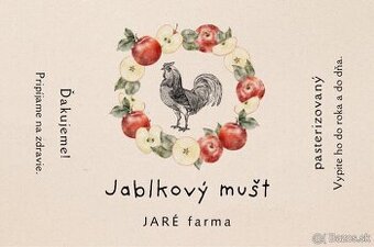 Predám pasterizovaný jablkový mušt 5l