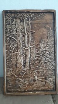 Drevený obraz 53×33cm.hr.3cm
