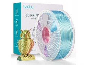 SUNLU PLA+ SILK TRICOLOR - Červená / Žltá / Zelená 1kg